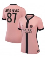 Paris Saint-Germain Joao Neves #87 Tredjedrakt Dame 2024-25 Korte ermer